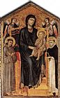 Giovanni Cimabue Madonna Enthroned with the Child, St Francis St. Domenico and two Angels painting